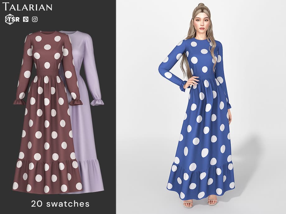 Платье Lyric Polka Dot Maxi Dress